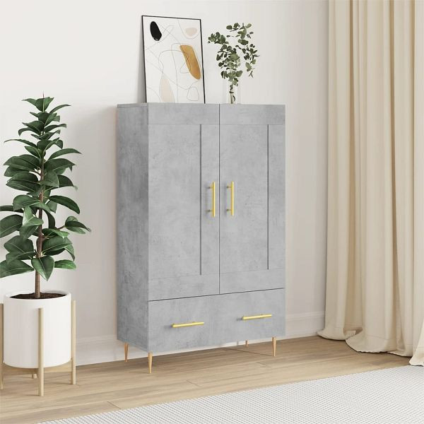 vidaXL Highboard Betongrau 69,5x31x115 cm Holzwerkstoff, 830312