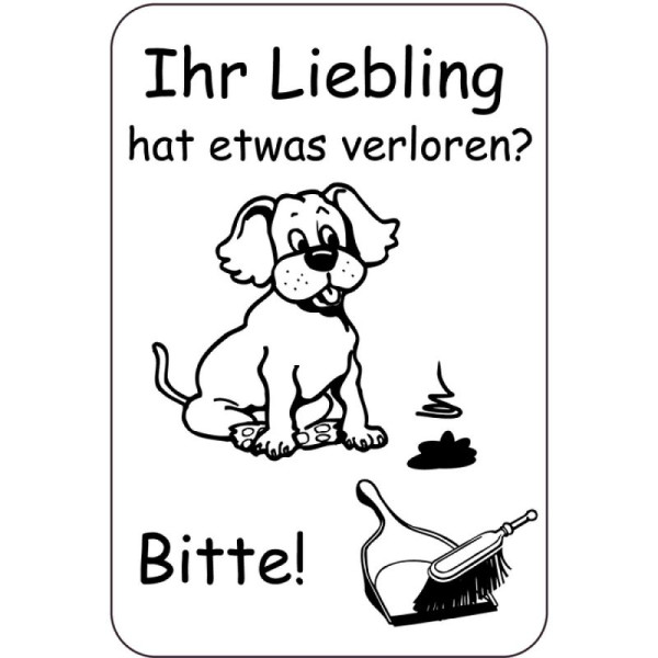 Stein HGS Sonderschild, Ihr Liebling hat etwas verloren - Bitte, 400 x 600 mm, 15067
