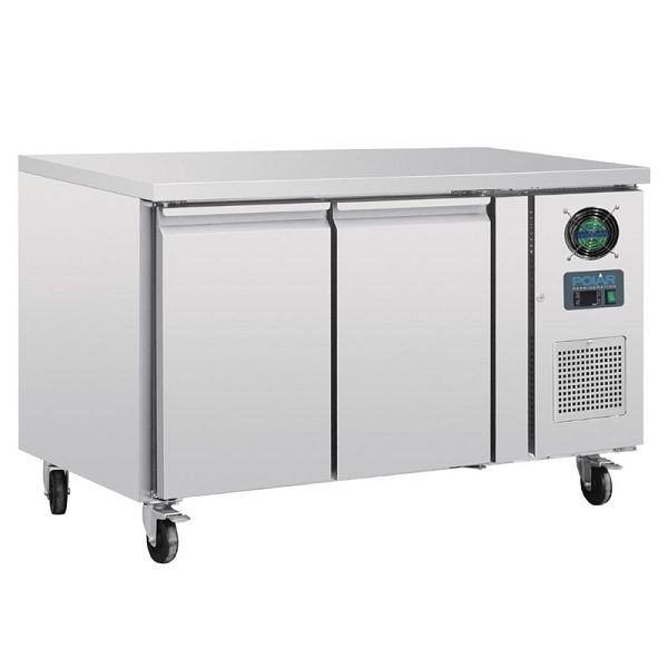 Polar Serie U Tiefkühltisch 2-türig 282L, Finish: Edelstahl, G599