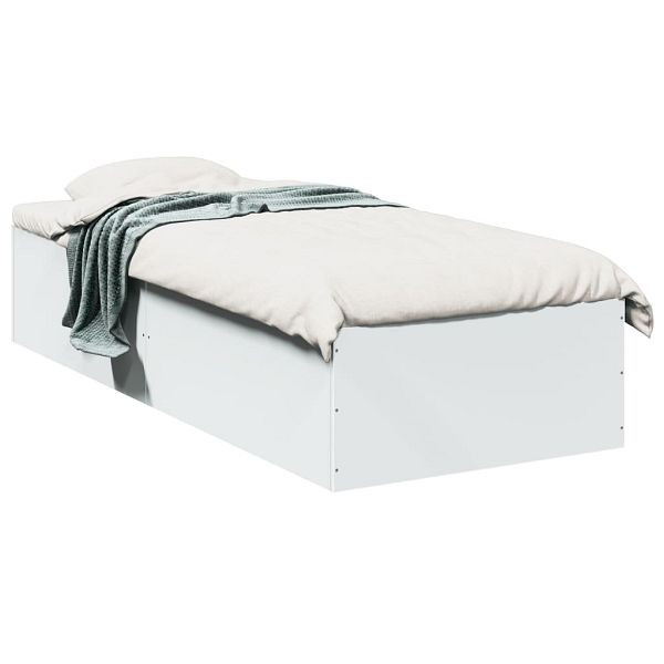 vidaXL Bettgestell Weiß 90x190 cm Holzwerkstoff, 3281063