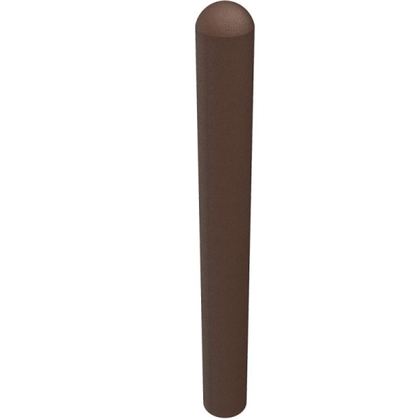 Stein HGS Absperrpfosten 'Bollard' Ø 150 mm, Halbkugelkopf, aus Recyclingkunststoff, ohne, braun, 4014150
