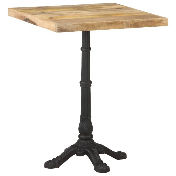 vidaXL Bistrotisch 60x60x77 cm Raues, Mangoholz, 321084