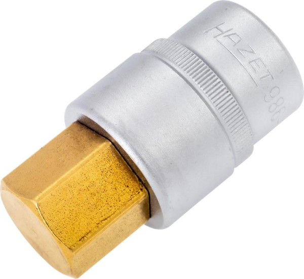 Hazet Schraubendreher-Steckschlüsseleinsatz, Vierkant hohl 12,5 mm (1/2 Zoll), Innen-Sechskant Profil, 22 mm, 986-22