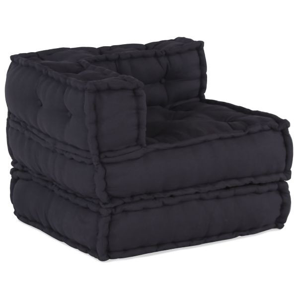 vidaXL Modulare Poufs 2 Stück in Anthrazit aus Stoff, 3315066