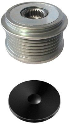 HELLA Generatorfreilauf, Gewindemaß: M16x1,5, Anzahl der Rillen: 6, mit Kappe, 9XU 358 038-841