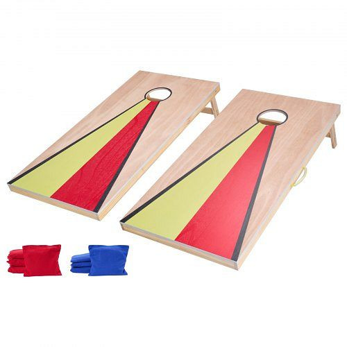 VEVOR Cornhole Spiel Set (1255x600x302mm), Massivholz, inkl. 8 Sitzsäcken & Griff, für Garten, Hinterhof, Camping, HWDDBSM42FT2K13M7001V0