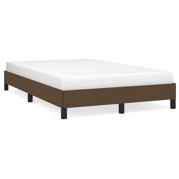 vidaXL Bettgestell Dunkelbraun 120x190 cm Stoff, 3269608
