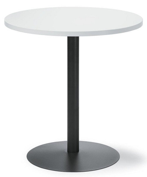 Deskin Besprechungs- und Konferenztisch MODUL, Platte Dekor Weiß, Gestell Anthrazit RAL 7016, Durchmesser 700 mm, H 720 mm, 258566