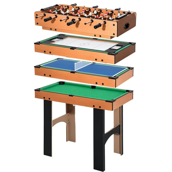 HOMCOM 2-in-1 Tischkicker, Multitisch 4 in 1, kompakt, inkl. Accessoires, 92 x 78 x 80 cm, A70-019V01MX