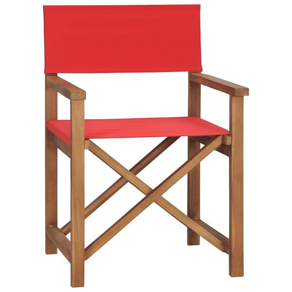 vidaXL Regiestuhl Massivholz Teak Rot, 47414