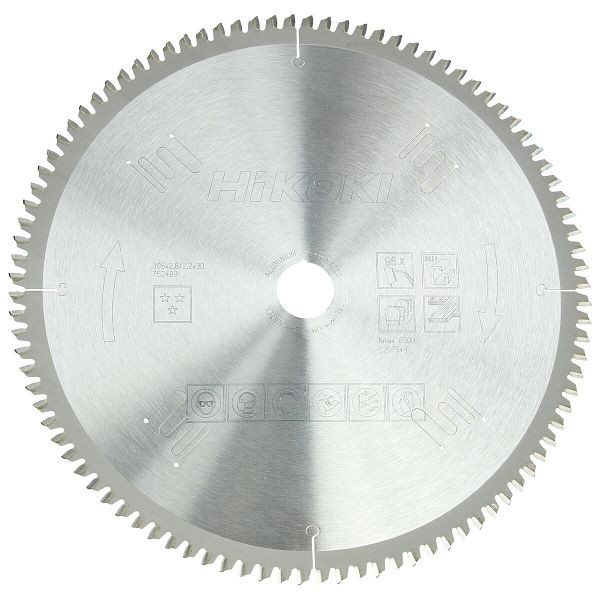 HiKOKI TCT Kreissägeblatt Laminat Aluminium 305x30 Z96 Trapez- / Flachzahn, 752489