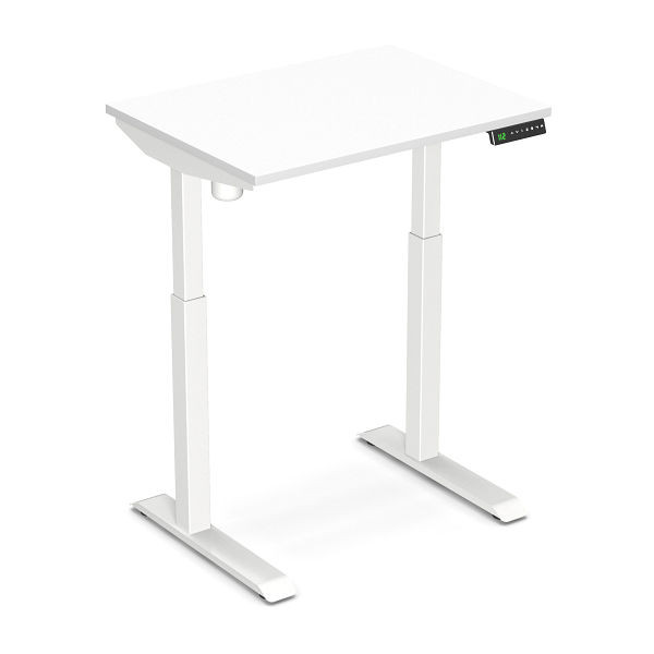 Worktrainer Sitz-Steh-Schreibtisch StudyDesk (Weiß / Weiß 80 x 60 cm), StD-xs-Weiß-Weiß