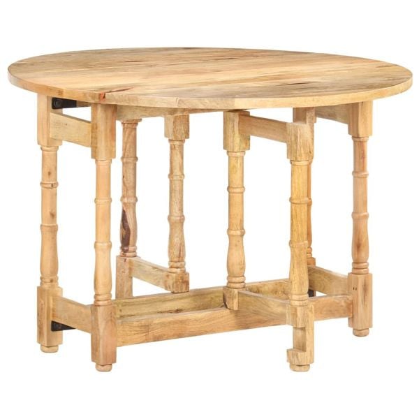 vidaXL Esstisch Rund 110x76 cm Mango Massivholz, 321699