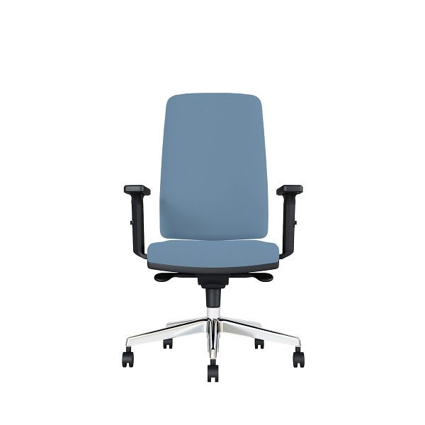 Bisley Bürodrehstuhl Stone, Mit 3D Armlehnen, Aluminiumfußkreuz, MR6378 misty blue, STONEADMR6378