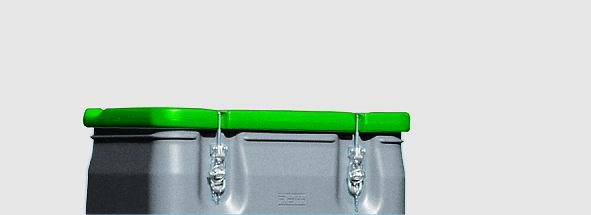 Cemo Mobil-Box 170 l, grau, Deckel grün, 11455, 4052886441848