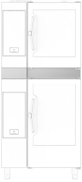 ZANUSSI Stapelkit, Höhe in mm: 120, für 6 x GN 1/1-Ofen (Elektro) auf 6 und 10 x GN 1/1-Ofen (Elektro), 406922620