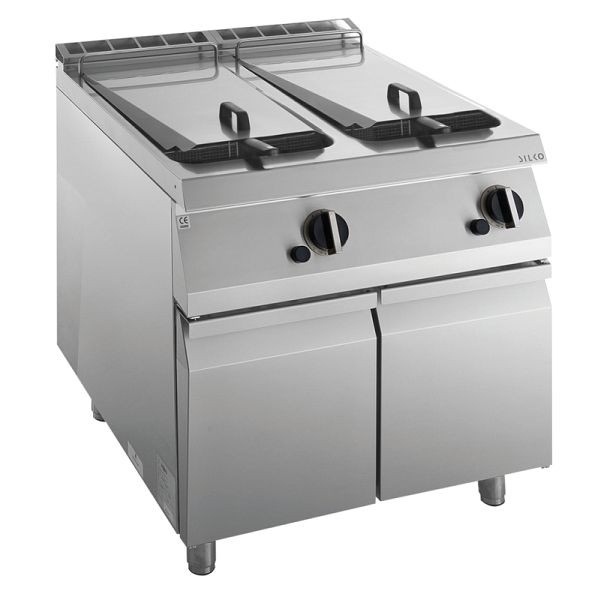 KBS Gas-Fritteuse 2 Becken je 15 L Standgerät 28kW, 10424406