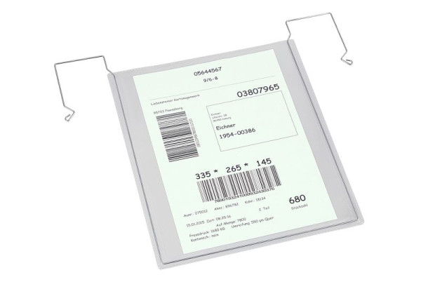 Eichner Drahtbügel-Sichttasche ohne Klappe, Maße (BxH): 280 x 325 mm, VE: 10 Stück, 9219-10012
