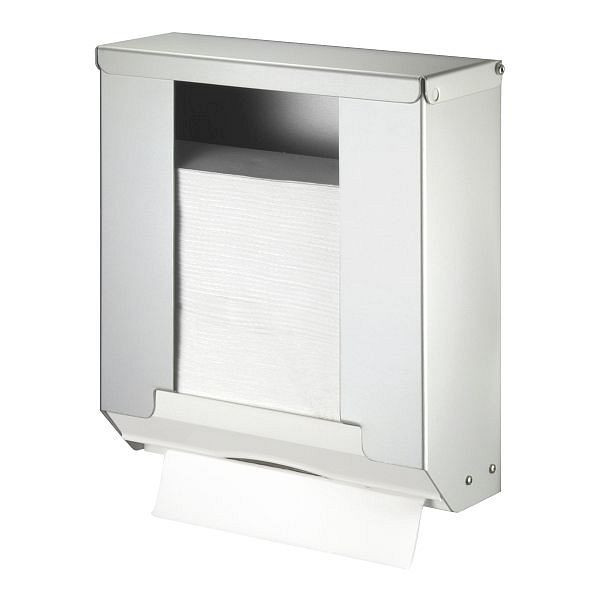 Air Wolf Papierhandtuchspender für verborgenen Einbau, Serie Omikron II, H x B x T: 324 x 285 x 118 mm, Aluminium eloxiert, 35-756