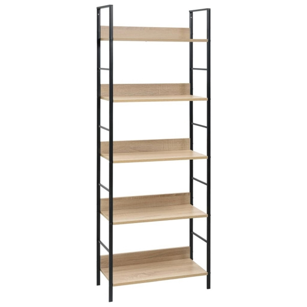 vidaXL Bücherregal 5 Regalböden Eiche 60x27,6x158,5 cm Holzwerkstoff, 288227
