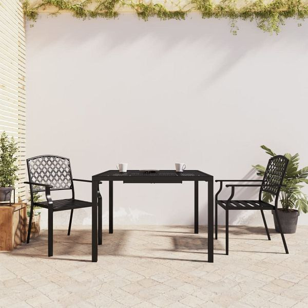 vidaXL 3-teilig Garten-Essgruppe Anthrazit Stahl, 3187999