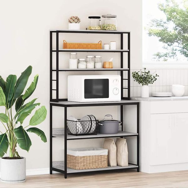 vidaXL Küchenregal Graues Sonoma 100 x 40 x 168 cm Holzwerkstoff, 883895