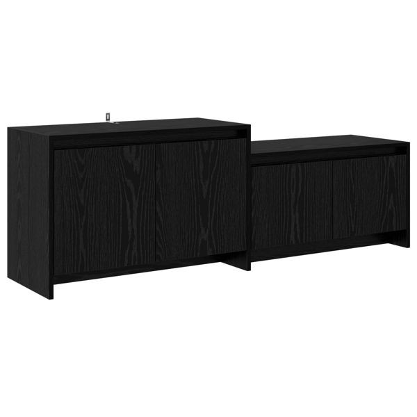 vidaXL TV-Schrank 147 x 35 x 50 cm Schwarz Eichen-Optik Holzwerkstoff, 8019257