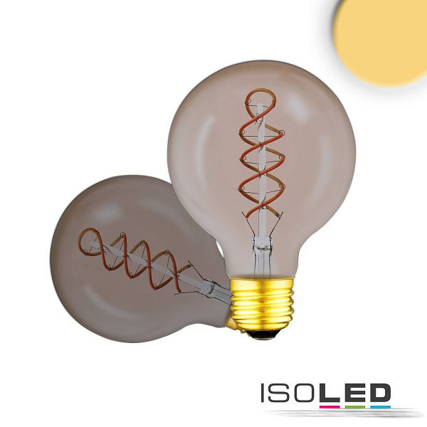 ISOLED E27 Vintage Line LED Roundbulb 95, Smoky, 4W, 2200K, 115076