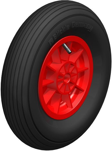 Blickle PK 400/25-75G-ROT Rad, Luftreifen, Schwarz, 639427