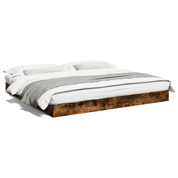 vidaXL Bettgestell Räuchereiche 180x200 cm Holzwerkstoff, 842004