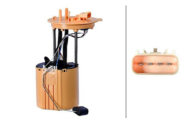 HELLA Kraftstoff-Fördereinheit, elektrisch, 4-polig, mit Dichtung/mit Tankgeber, 8TF 358 304-051