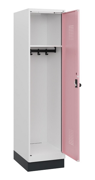 C+P Spind Evolo PLUS, Sockel, 1 Abteil, 1630x400x500mm, 9016/3015, Drehriegel, 0490205-12 S10018