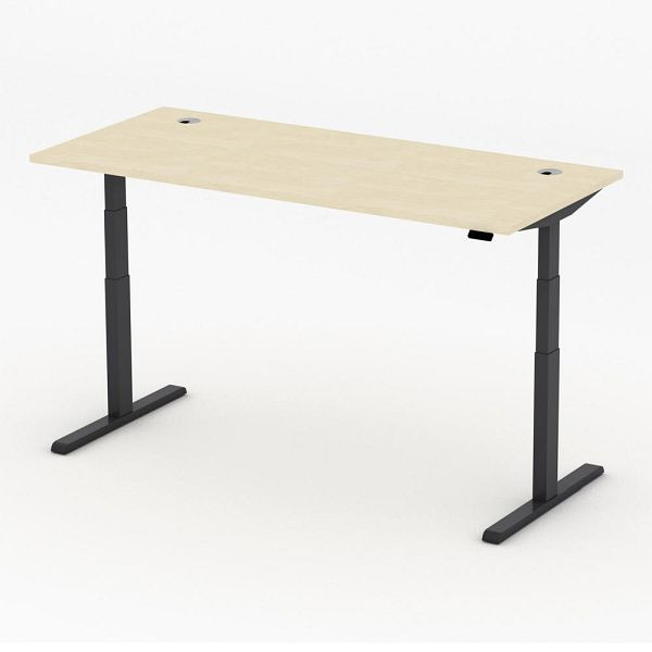 Deskin Höhenverstellbarer Schreibtisch PRO MULTI MODUL, Ahorndekor, B 1800 x T 800 x H 640-1250mm, 360311