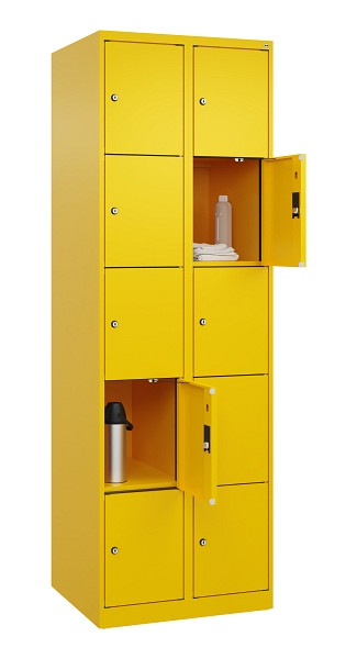 C+P Schließfachschrank Evolo PLUS, 10 Fächer, 1850x600x500mm, 1023/1023, 049000-205 S10022