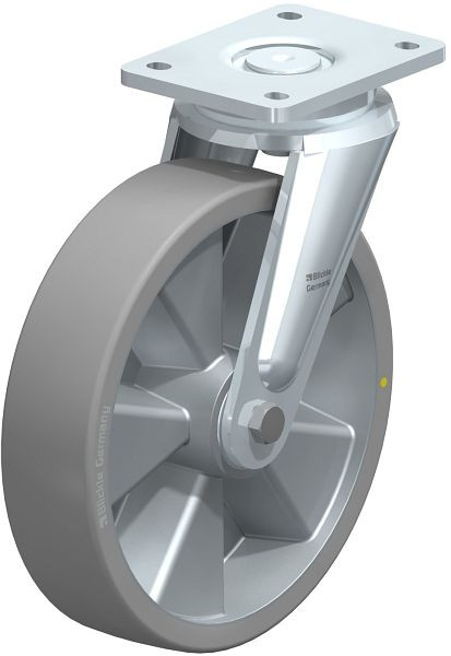 Blickle LO-ALTH 250K-AS Stahlgeschweißte Schwerlast-Lenkrolle, Blickle Extrathane®, Grau, 752519