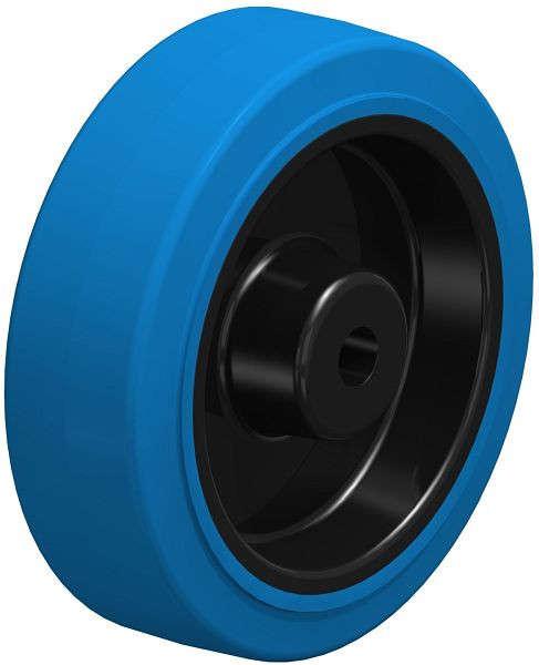 Blickle POEV 125/12XR-SB Rad aus Elastik-Vollgummi, Blau, 850038