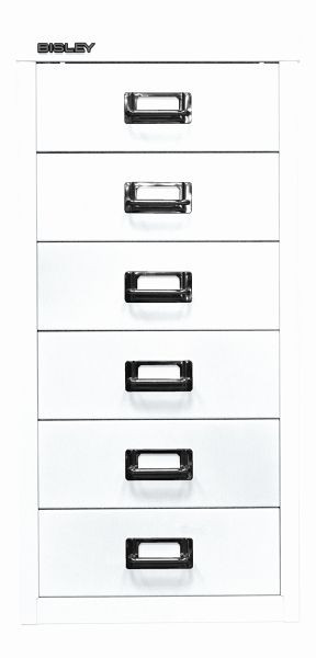 Bisley MultiDrawer™, 29er Serie, DIN A4, 6 Schubladen, verkehrsweiß, L296696