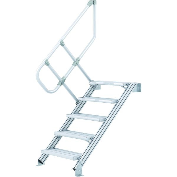 ZARGES LM-Treppe 45° 7 Stufen, 800 mm breit, Höhe 1,50 m, 40055266