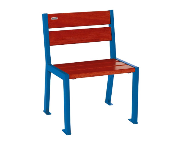Procity Stuhl Silaos 5 Holzlatten, Ohne Armlehne, Holz & Stahl, Mahagoni/RAL 5010, 209500.5010.ACAJ