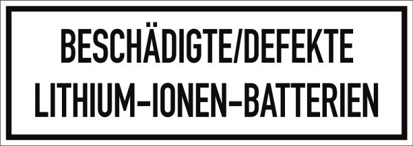Moedel Beschädigte/Defekte Lithium-Ionen-Batterien, Folie, 148x52 mm, VE: 500 Stück/Rolle, 98531
