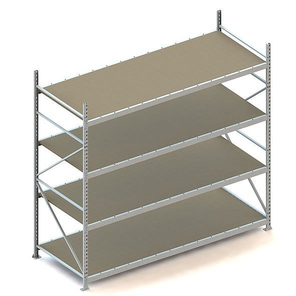 Meta MINI-RACK GR 2500x2600x1050 mm, verzinkt, mit Spanplatten, Bodenanzahl: 4, 20051314