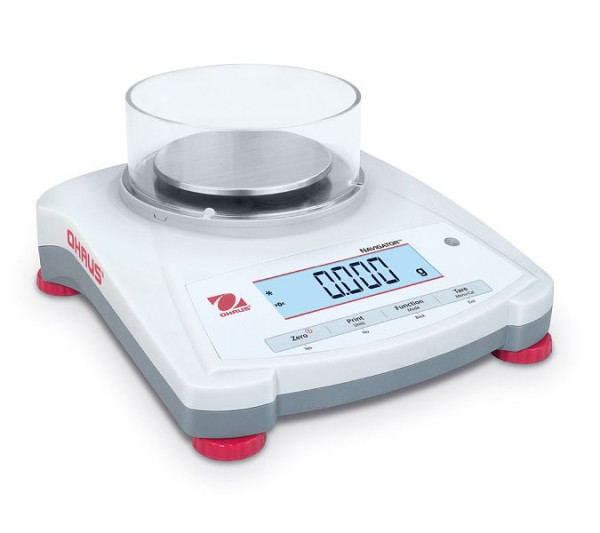 OHAUS Tragbare Präzisionswaage NV123 EU, Wägekapazität 120 g, Ablesbarkeit beim Wiegen 0.001 g, 30615581