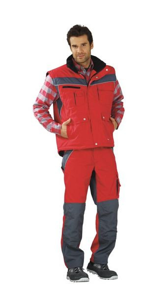 Planam Plaline Winterweste, rot/schiefer, Größe S, 2587044