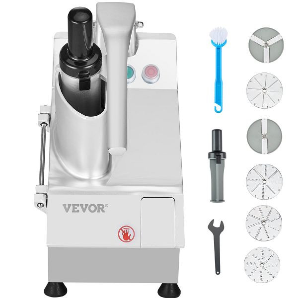 VEVOR Küchenmaschine Gemüseschneider Gemüsezerkleiner, 6 Klingen 550W, DGNSCJ750WBYOSVGSV2