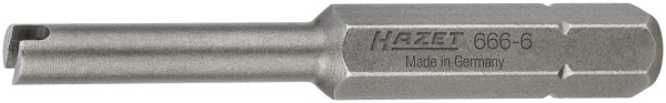 Hazet Ventil-Dreher-Bit, Sechskant massiv 6,3 (1/4 Zoll), 666-6