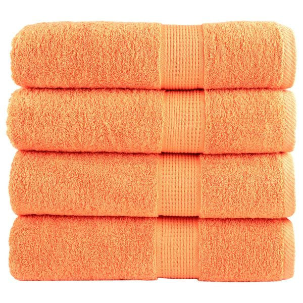 vidaXL Premium-Duschtücher SOLUND 4 Stk. Orange 70x140 cm 600 g/m², 137381
