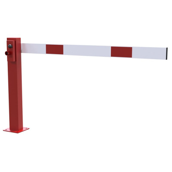 Stein HGS Kompakte Handschranke ohne Auflagepfosten, Dreikantverschluss, rot / weiß, 1500 mm, 63698.0001