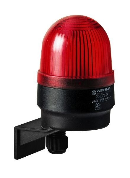 WERMA LED-Dauerleuchte Wandmontage 24VAC/DC RD- rot, 204.100.75