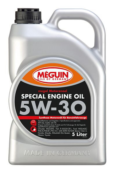 Meguin Motoröl megol Special Engine Oil SAE 5W-30, Kanister Kunststoff, VE: 5 Liter, 33102