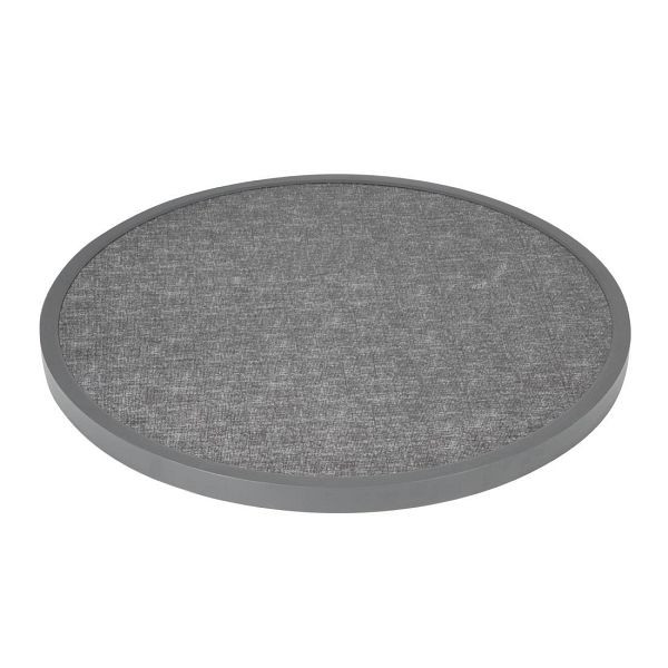 Bolero runde Tischplatte aus Glasfaser, gebürstet schwarz, 580 mm, DL489